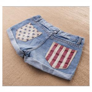 American Flag Denim Shorts [grls76000011]