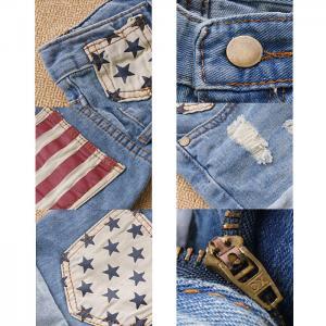 American Flag Denim Shorts [grls76000011]