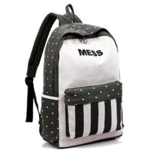 Leisure Star Strip Print Backpack Schoolbag..