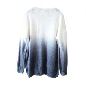 Leisure Gradient Color Knit Cardigan [grxjy560303]