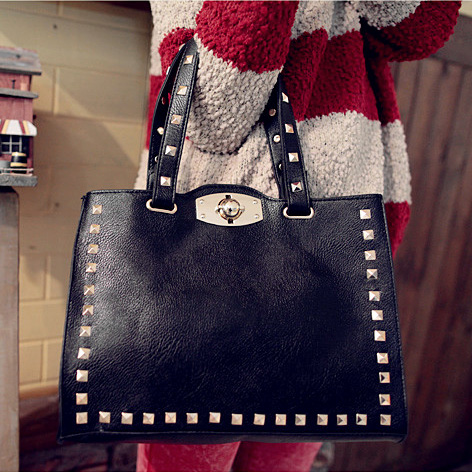 Retro Punk Rivet Shoulder Handbag Motorcycle Bag Grls7200004 On Luulla Retro Punk Rivet Shoulder Handbag Motorcycle Bag Grls7200004
