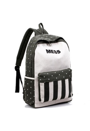Leisure Star Strip Print Backpack Schoolbag [grls72000011]