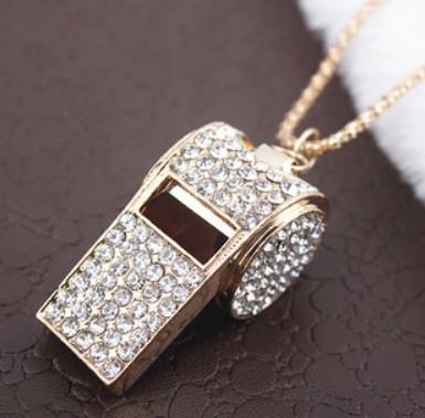 Fashion Rhinestone Whistle Necklace [grxjy5100152]